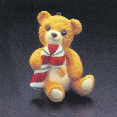 Porcelain Bear 3rd in Series 1985 Hallmark Ornament QX4792