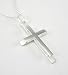 013.Sterling Silver Double Lay Cross Pendant with 18
