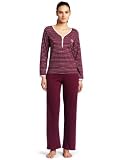 Izod Womens Knit Pajama Set, Magenta Purple, Large