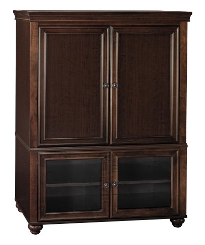 Bush Furniture Savannah Collection Pocket Door Armoire, Mocha Cherry