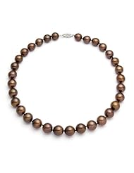 PremiumPearl 10.5-11.5mm AAA Quality Chocolate Freshwater Pearl Necklace