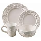 American Atelier Bianca Ceramic Dinnerware 16 Piece Set