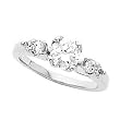 14K White Gold Diamond Engagement Ring - 0.68 Ct.
