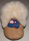 Tibet PLATEAU soft sole infant leather baby shoes BOOTIES with FLEECE blue airplane