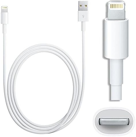 Mekago 2 Pcs 8 Pin Lightning to USB Charging Cable Connector for iPhone 6 6 Plus, iPhone 5s 5 5c, iPod Touch 5th, Nano 7th, and iPad 4 Air Air 2 Mini with Authentication Chip Ensures Fast Charging and No Annoying Error Messages.