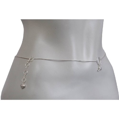Belly Waist Chain Sterling Silver Length 39 inches