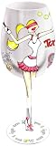 Bottom's Up 15-Ounce Tennis Anyone? Handpainted Wine Glass