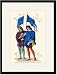 Black Framed/Matted Print 17x23, Heralds Announcing Death of Charles 6th