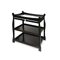 Badger Basket Co Black Sleigh Style Baby Changing Table