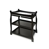 Badger Basket Co Black Sleigh Style Baby Changing Table