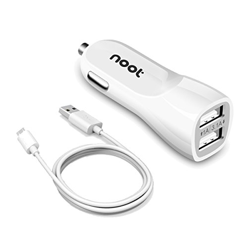 LG G4 Charger, NOOT PRODUCTS® 2 Port USB Car Charger 15W/3.1A with Smart-iQ Technology for LG G4 and more