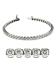 14k White Gold Diamond Bracelet, Best Quality Free Gift Box Satisfaction Guaranteed