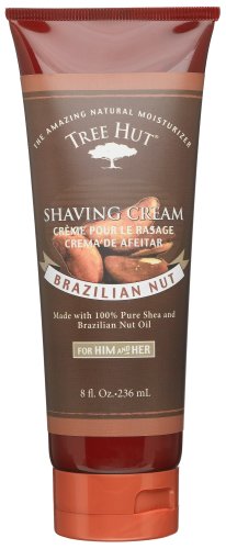 Tree Hut Shaving Cream for Him and Her, Brazilian Nut, 8-Ounce Tubes (Pack of 3)