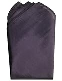  : Fine Dark Grey Silk Pocket Square, 100% Silk - by Royal Silk