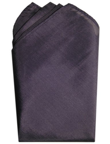 Fine Dark Grey Silk Pocket Square, 100% Silk - by Royal Silk