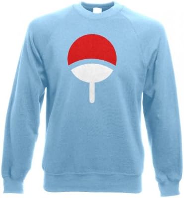 Uchiha Family Adult Crewneck Sweatshirt - Naruto Small Sky Blue