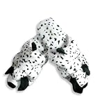 Easy USA - Ladies Dog Slipper, White, Black