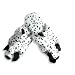 Easy USA - Ladies Dog Slipper, White, Black