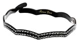 France Luxe Pave Wave Headband with Swarovski - Black/Crystal