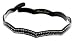France Luxe Pave Wave Headband with Swarovski - Black/Crystal