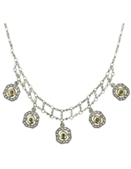 Adriana Gold and Silver Tone Starburst Necklace Silver Tone