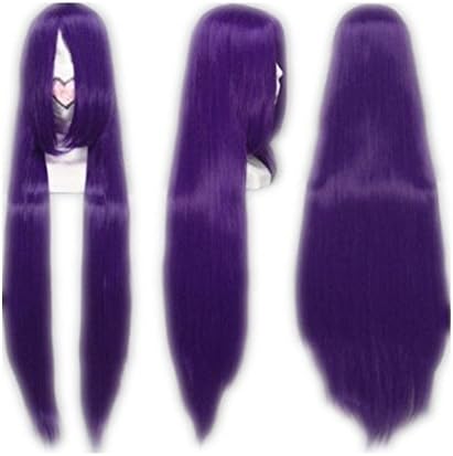 Prettymart Cosplay Wig 80cm Ikkitousen Kan'U Unchou Lang Volett Halloween Party Hair