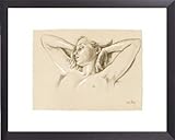 Women Poster Art Print and Frame (Wood) - Study For The Hands In Wings By F. Van Hove (20 x 16 inches)