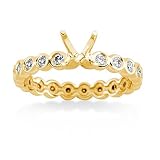18k Gold Bezel-Set Diamond Eternity Engagement Setting (0.48 ct. tw. G/H color, VS/SI1 clarity)