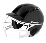 Worth Profile Helmet With White Softball Face Guard