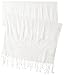 D&Y Women's Solid Oblong Scarf with Lace and Fringe