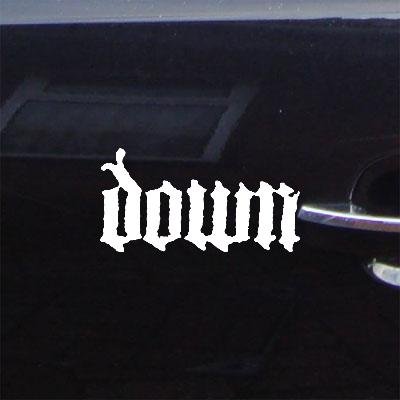 VINYL DOWN SOUTHERN DECORATION ART CAR DECAL STICKER AUTO LAPTOP HELMET WHITE DIE CUT CAR METAL ROCK BAND ADHESIVE VINYL