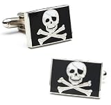 Jolly Rodger Flag Pirate Skull Cufflinks Cuff Links