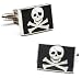 Jolly Rodger Flag Pirate Skull Cufflinks Cuff Links