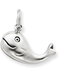 Sterling Silver Antiqued Whale Charm