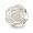 JanKuo Jewelry Silver Tone Semi-Precious Stone Carved Mother of Pearl Flower Cocktail Ring with Gift Box
