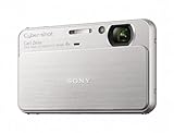 Sony DSC-T99S Digitalkamera (14 Megapixel, 4-fach opt. Zoom, 7,5 cm (3 Zoll) Display, HD Video) silber