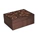 Satin with Glass Beads Brown Jewelry Box 