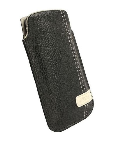 Krusell 95294 Gaia Slim Leather Pouch for iPhone 4 / 4S, iPhone 3G/3G S, Samsung Galaxy S, Motorola Atrix, Samsung Nexus S, Sony Ericsson Xperia PLAY and other Mobile Phones (Black)