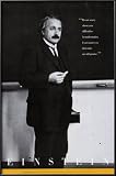 Albert Einstein Motivational Lamina Framed Poster Print, 24x36