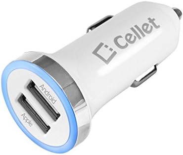Cellet 2.4Amp Bullet USB Car Charger for Plantronics Voyager PRO+, Voyager PRO HD, Voyager PRO UC Bluetooth Headsets