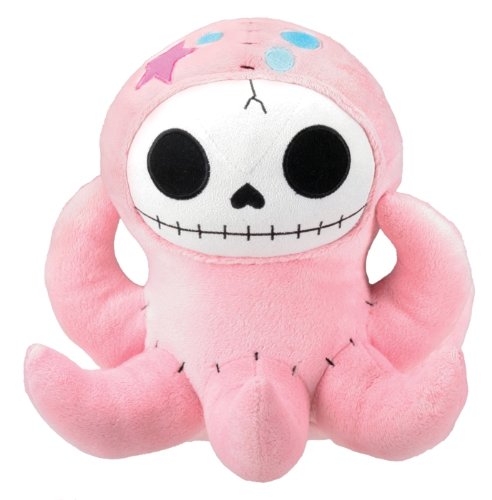 Pink Octopus Octopee Furry Bones Collectible Stuffed Plush Doll