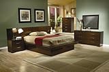 Jessica Platform 6PC Queen Size Bedroom Group in Light Cappuccino Finish wi ....