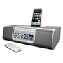 iHome iP9 Speaker Dock with Clock Radio for iPod and iPhone (Silver)