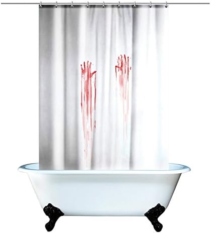 Enllo® Bloody Bath Shower Curtain/blood Splatter Shower Curtain (Size 180cm By 180cm; Color Multicolor)