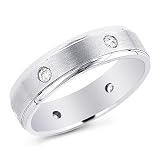 14K White Gold 6mm Comfort fit Men's Wedding Band
