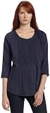 Izod Womens 3/4 Sleeve Solid Herringbone Top