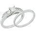 Jewelry : 14k White Gold 3/5ct TW Diamond Bridal Ring Set (H-I/SI-I1)