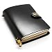 CONE Classics Retro Travel Leather Cover Diary Notebook 5.5x4.3x1.2 inch, Black, Pack of 1 RS.2426.00