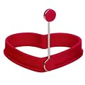 Trudeau 4-Inch Heart Shaped Egg Ring, Red