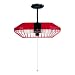 Westinghouse 64787 Garage Lighting Two-Light Twin Turbo Adjustable Pendant Fixture with Pull Chain, Racing Red